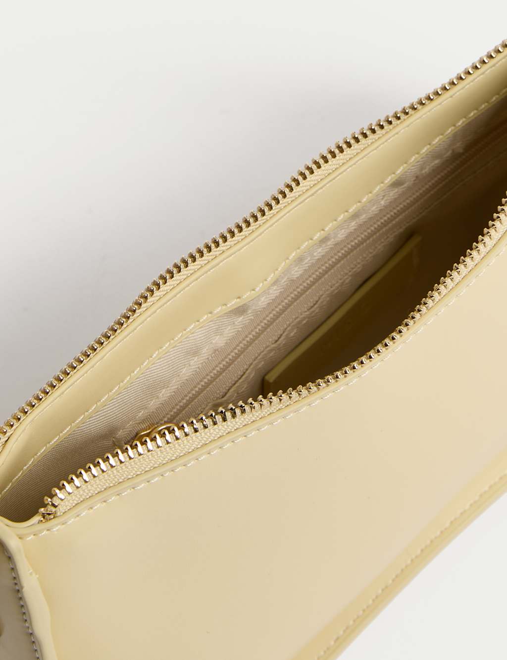Faux Leather Clean Baguette Bag 5 of 5
