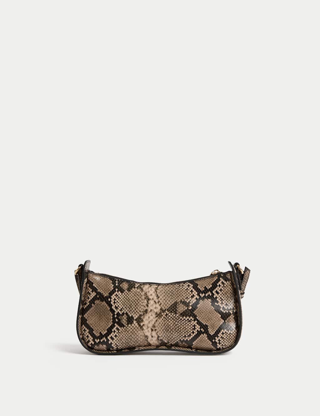 Faux Leather Clean Baguette Bag 4 of 5