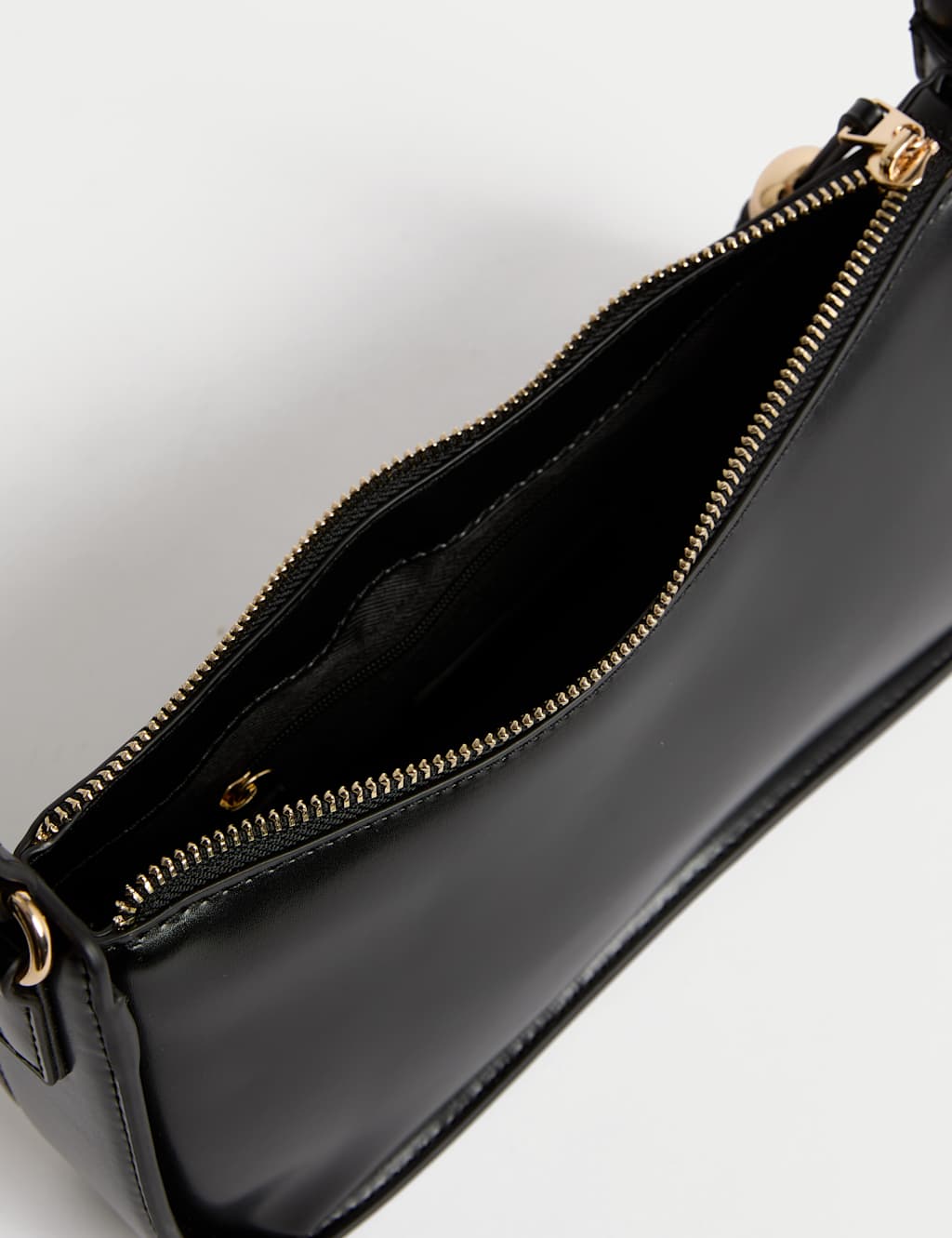 Faux Leather Clean Baguette Bag 5 of 5