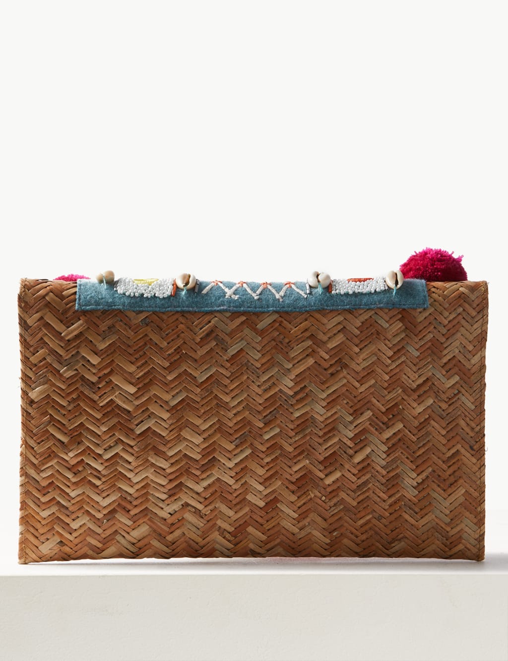 Pom pom clutch bag outlet