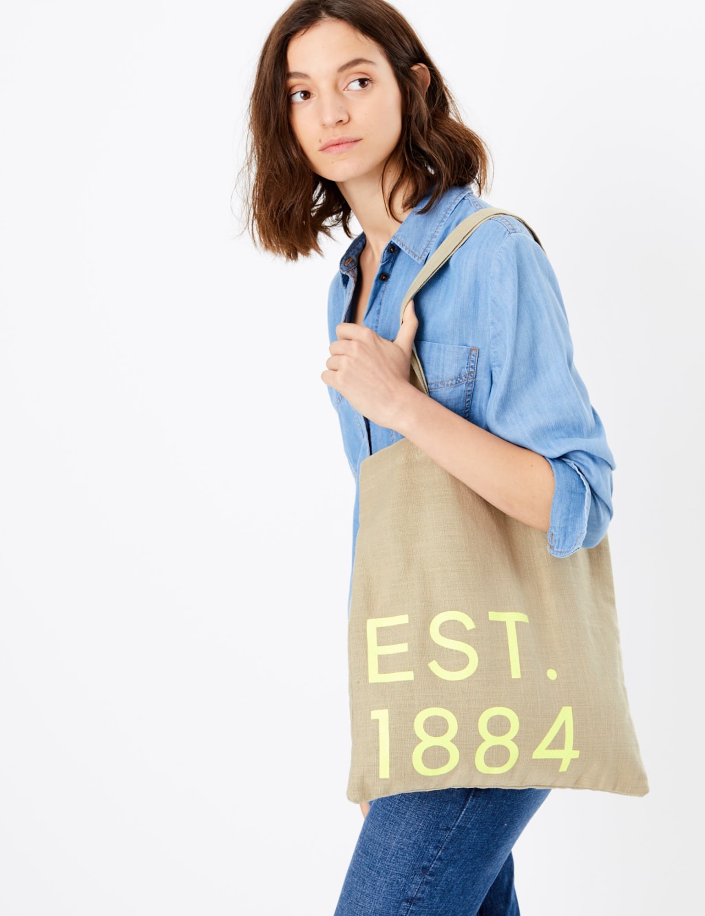 Pure Cotton Canvas Shopper Bag 1 of 6