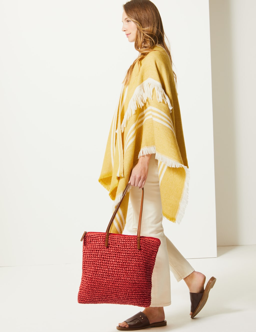 Marks and spencer straw bag shop