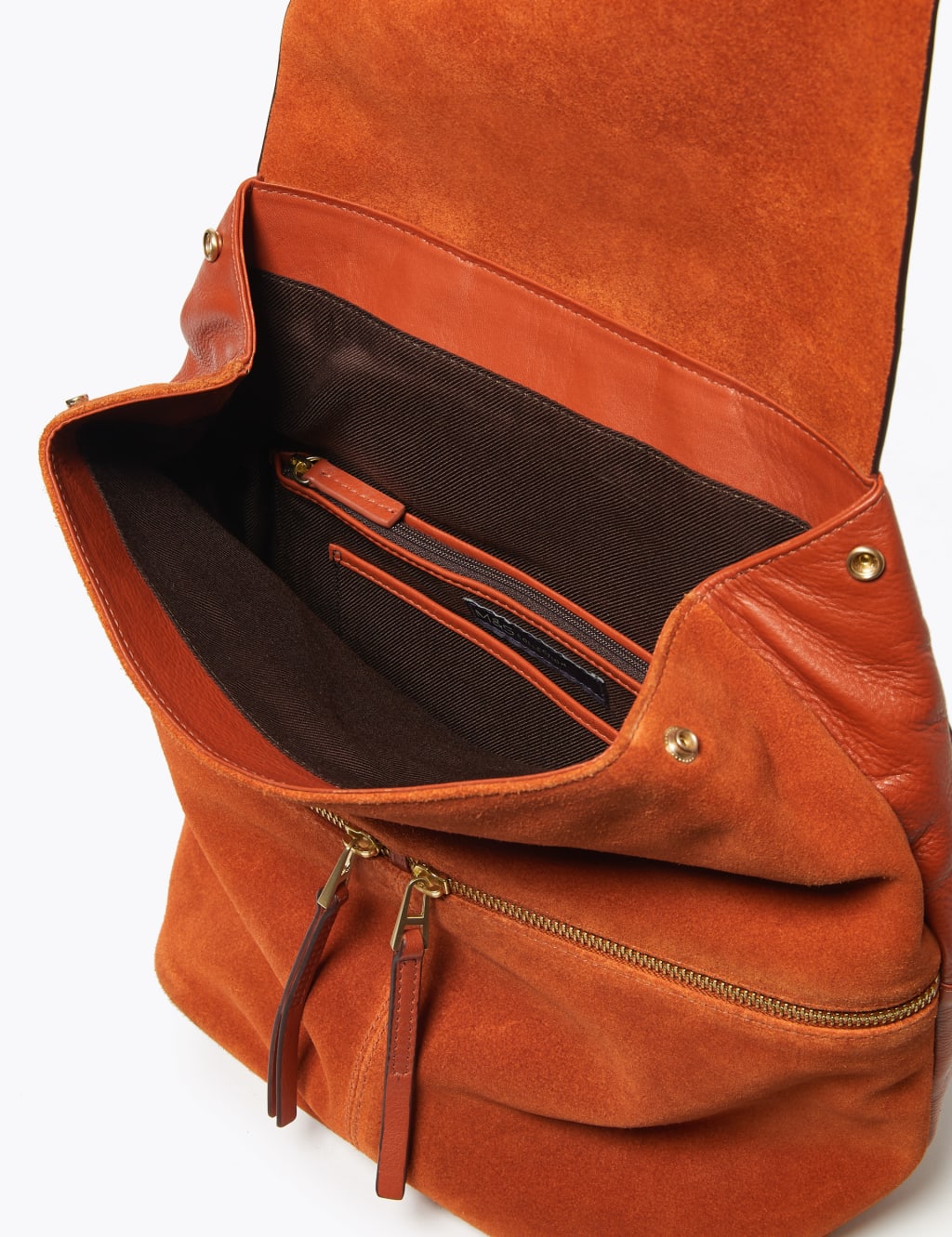 Leather Suede Backpack M S Collection M S