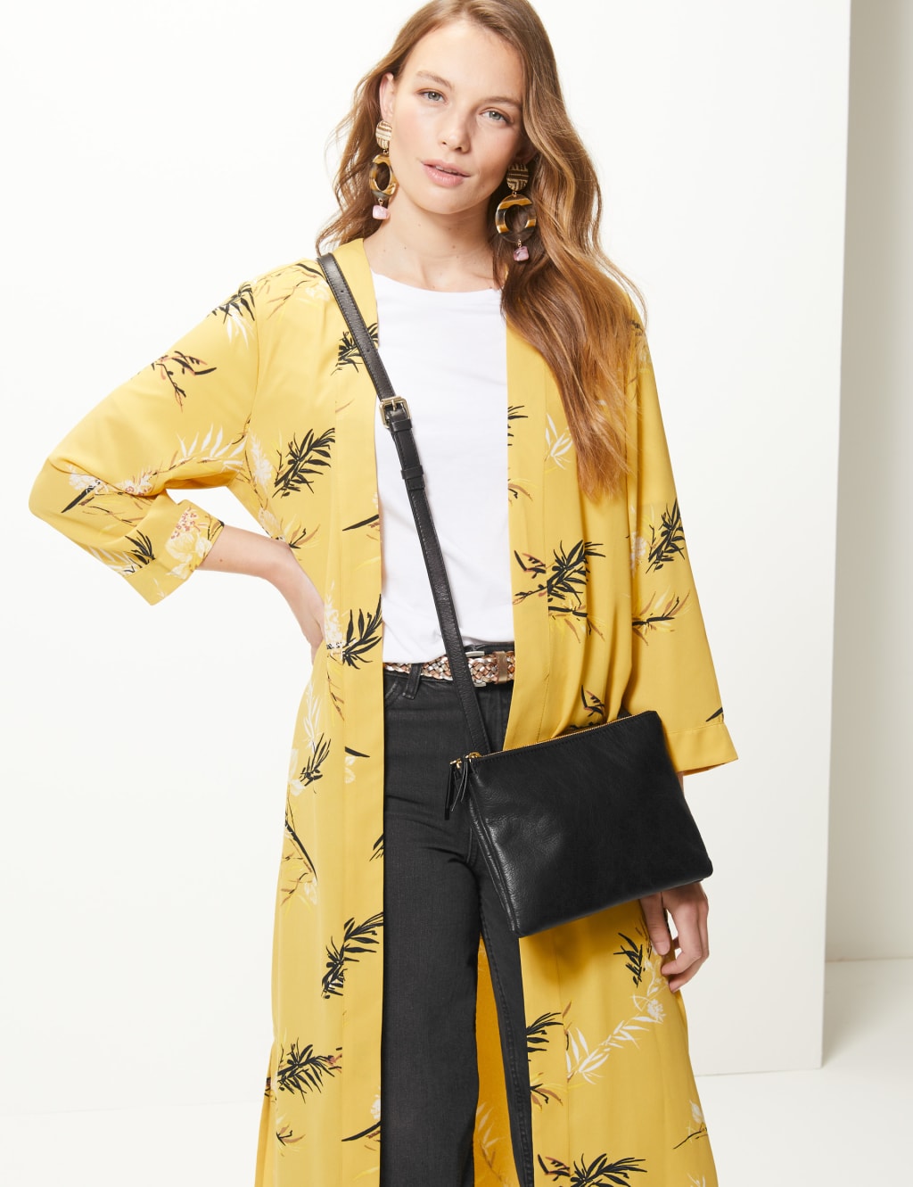 Leather Cross Body Bag M S Collection M S