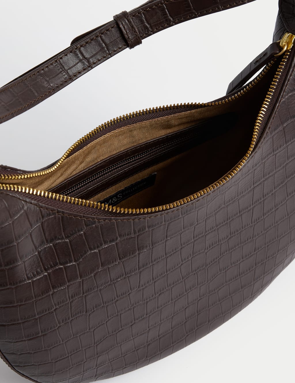 Croc effect shoulder bag 2025