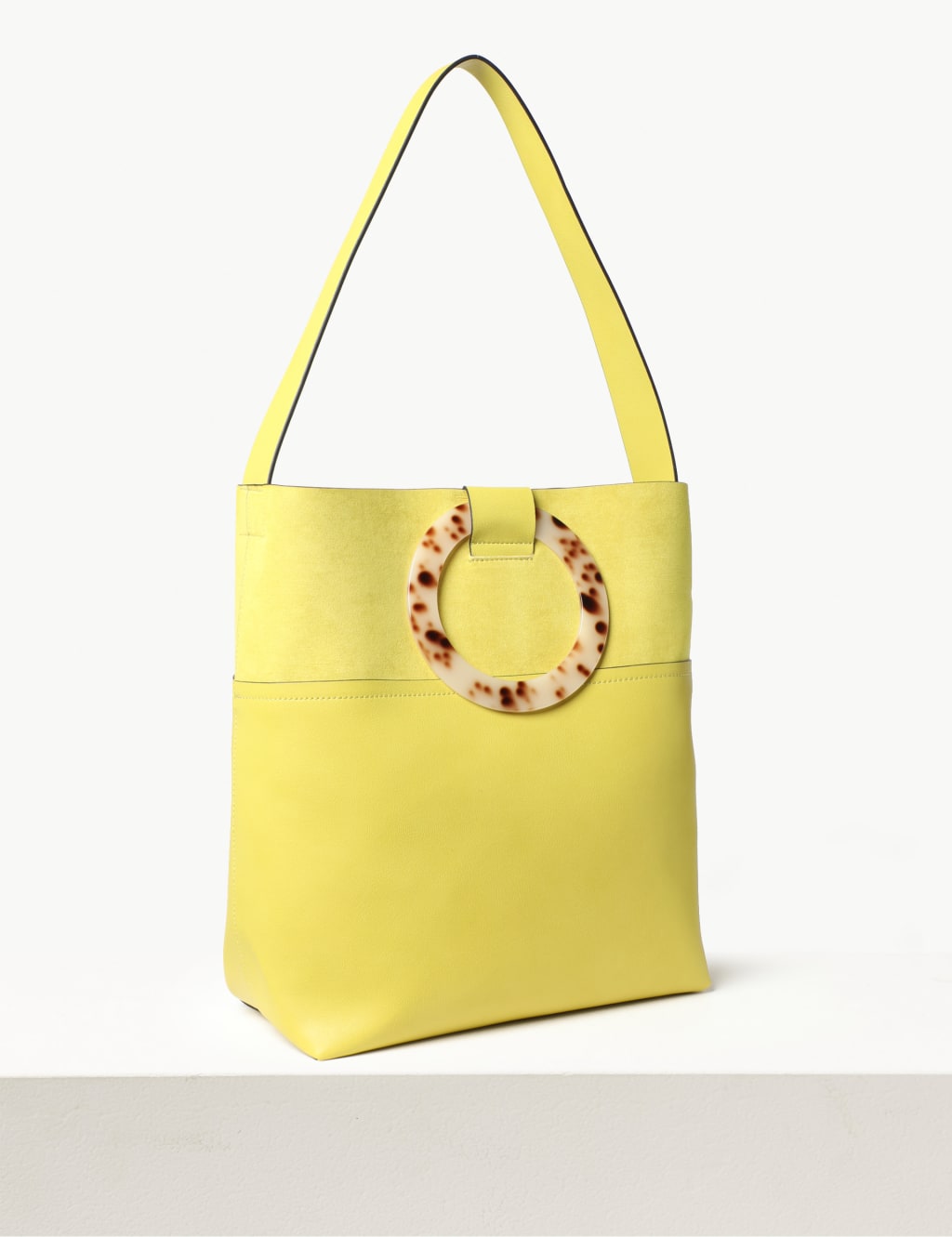 Tortoiseshell Handle Tote Bag M S Collection M S