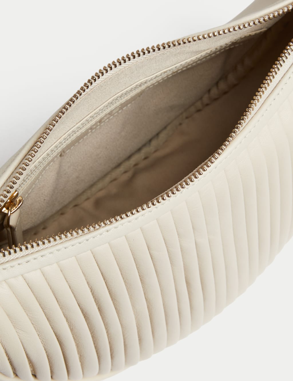 Leather Pleated Sling Cross Body Bag M S Collection M S