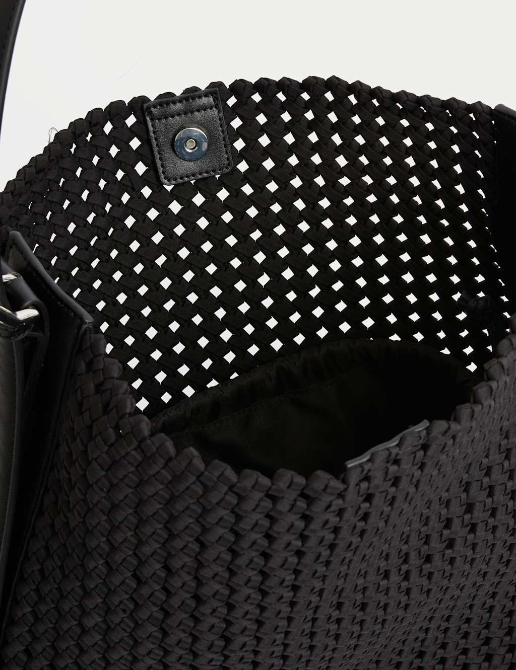 Fabric Woven Shoulder Tote Bag 5 of 7