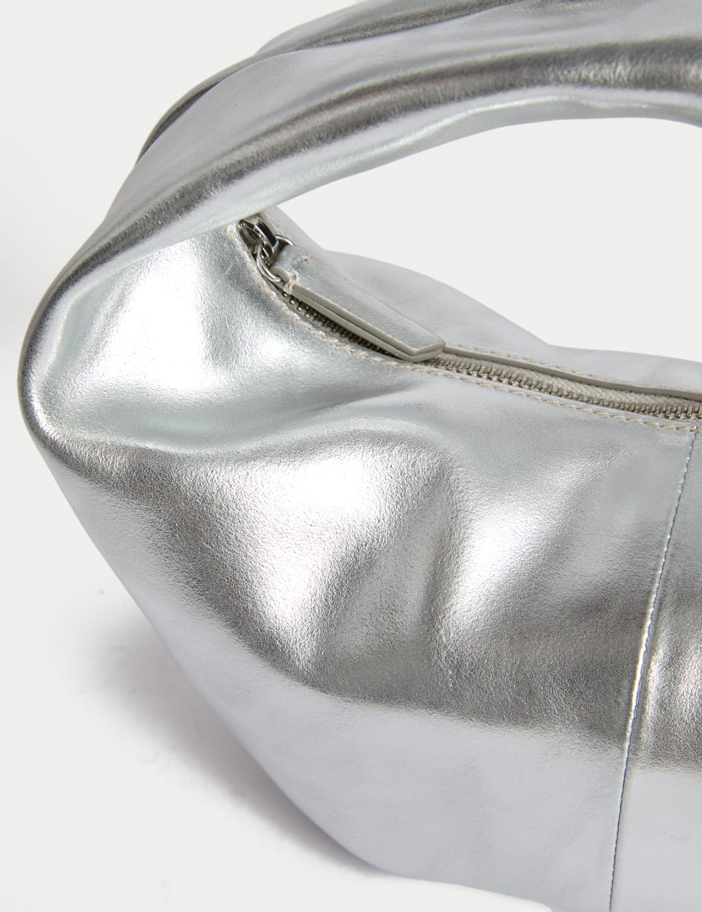 Leather Top Handle Grab Bag 2 of 4