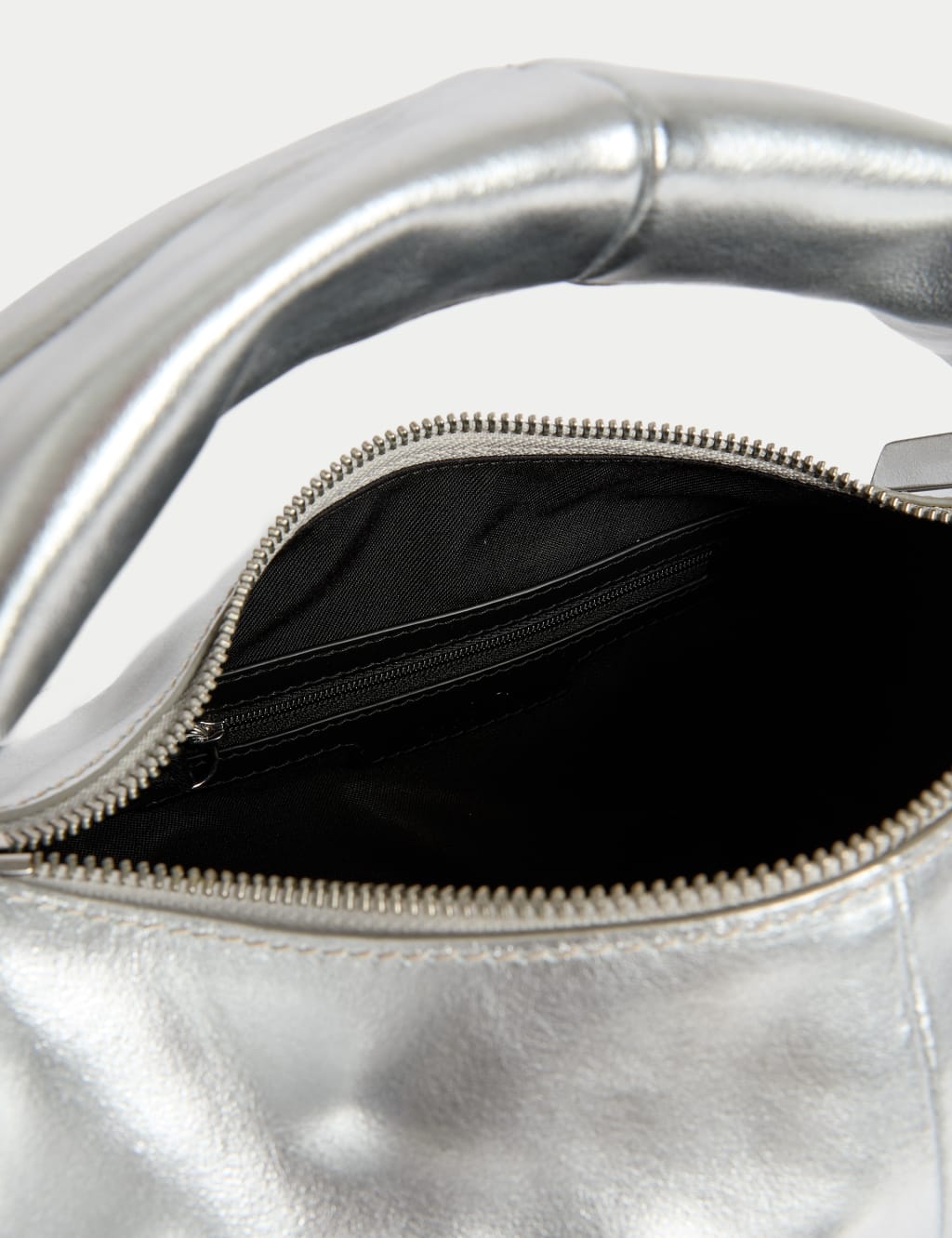 Leather Top Handle Grab Bag 4 of 4