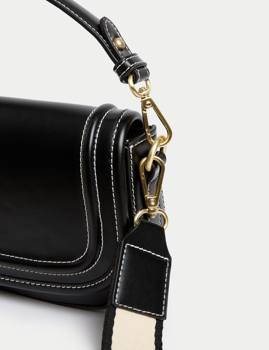 Faux Leather Saddle Bag 2 of 4