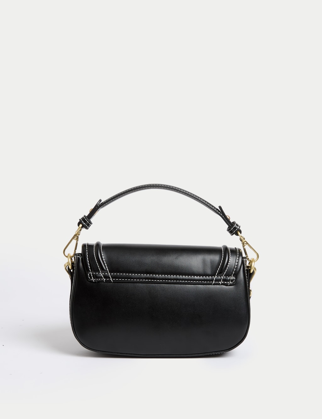Faux Leather Saddle Bag 3 of 4