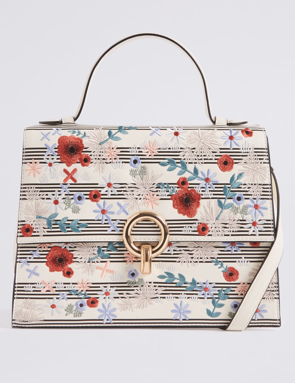 Embroidered leather bag outlet