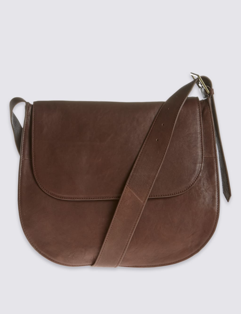 Pure Leather Clean Saddle Shoulder Bag 2 of 5