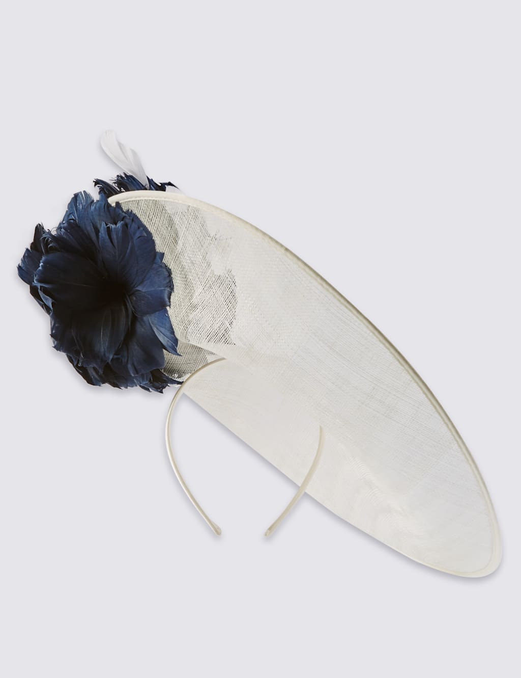 Double Floral Straw Fascinator 2 of 2