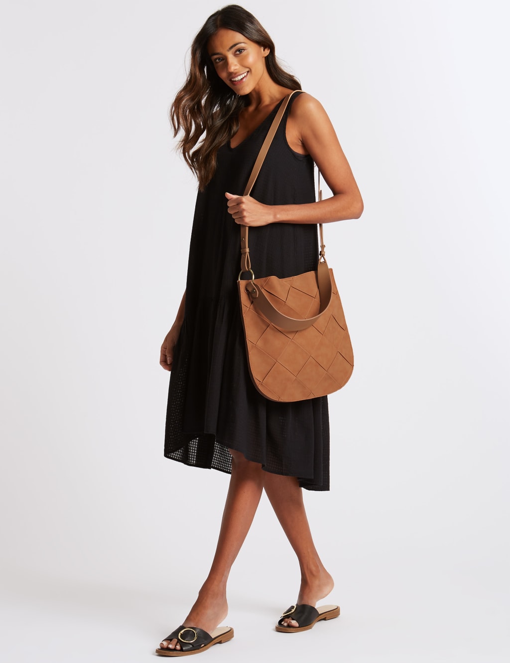 Faux Leather Hobo Bag M S Collection M S