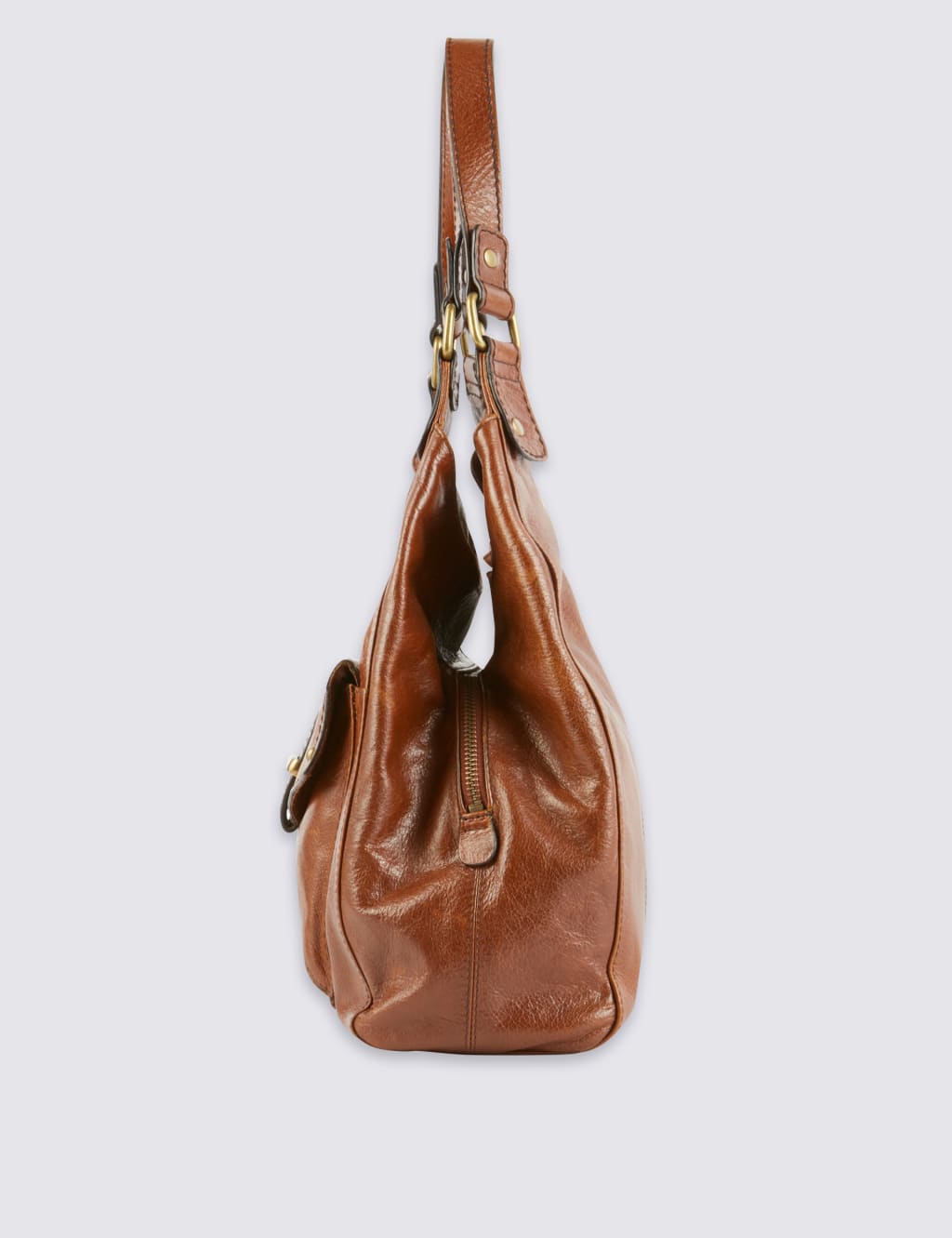 Leather Hobo Bag M S Collection M S