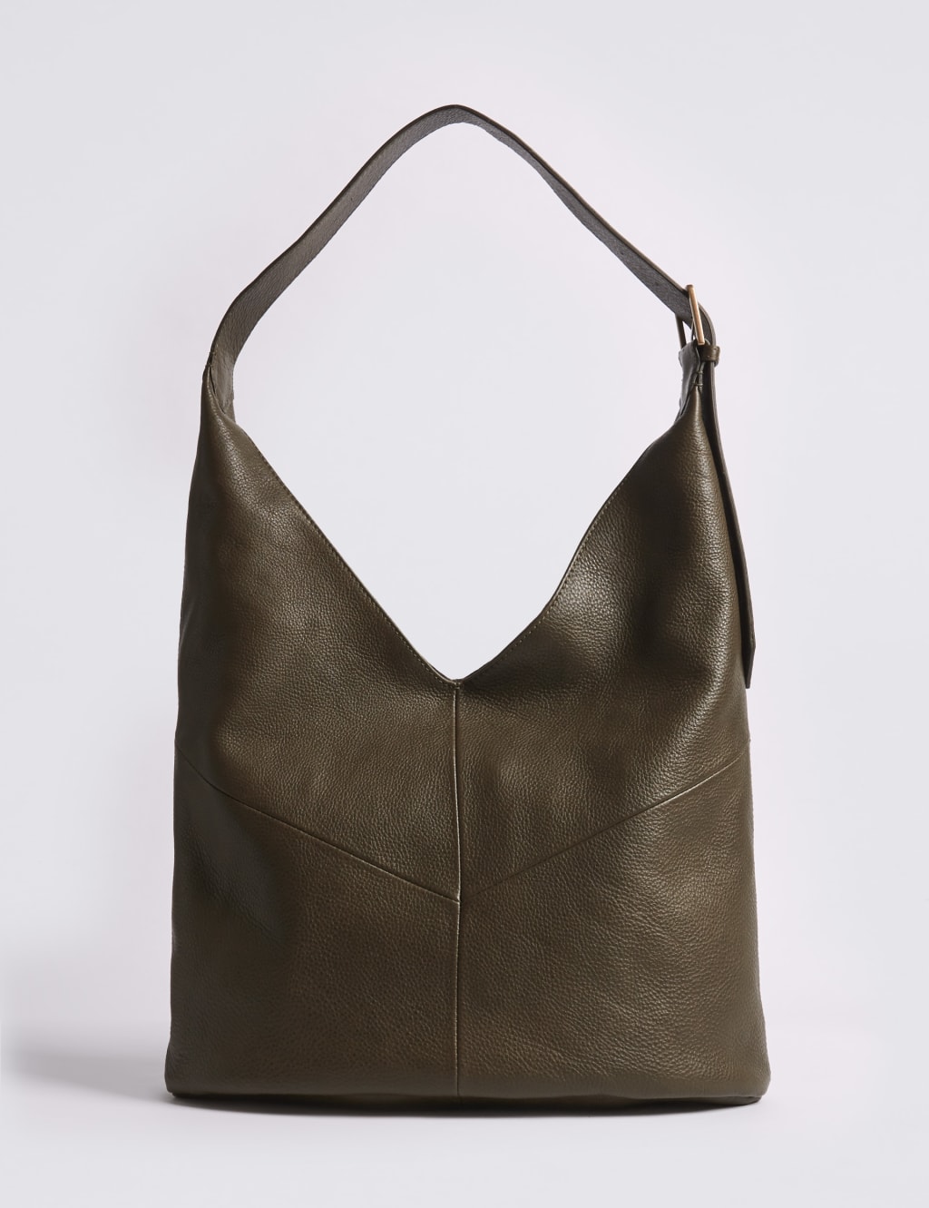 Leather Sling Hobo Bag M S Collection M S