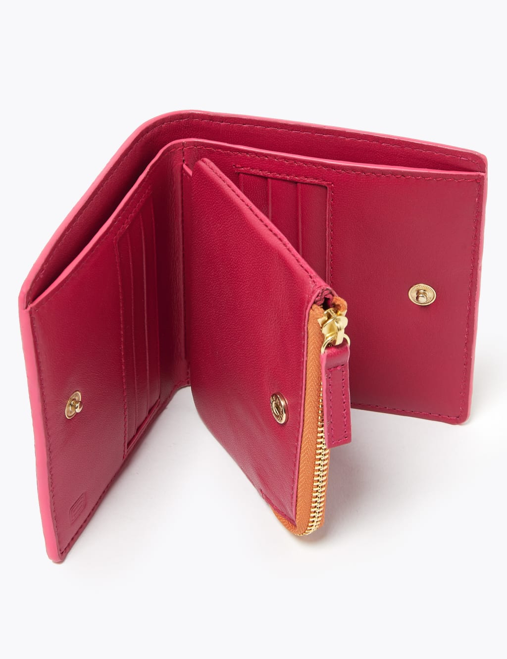 Leather Zip Around Purse M S Collection M S