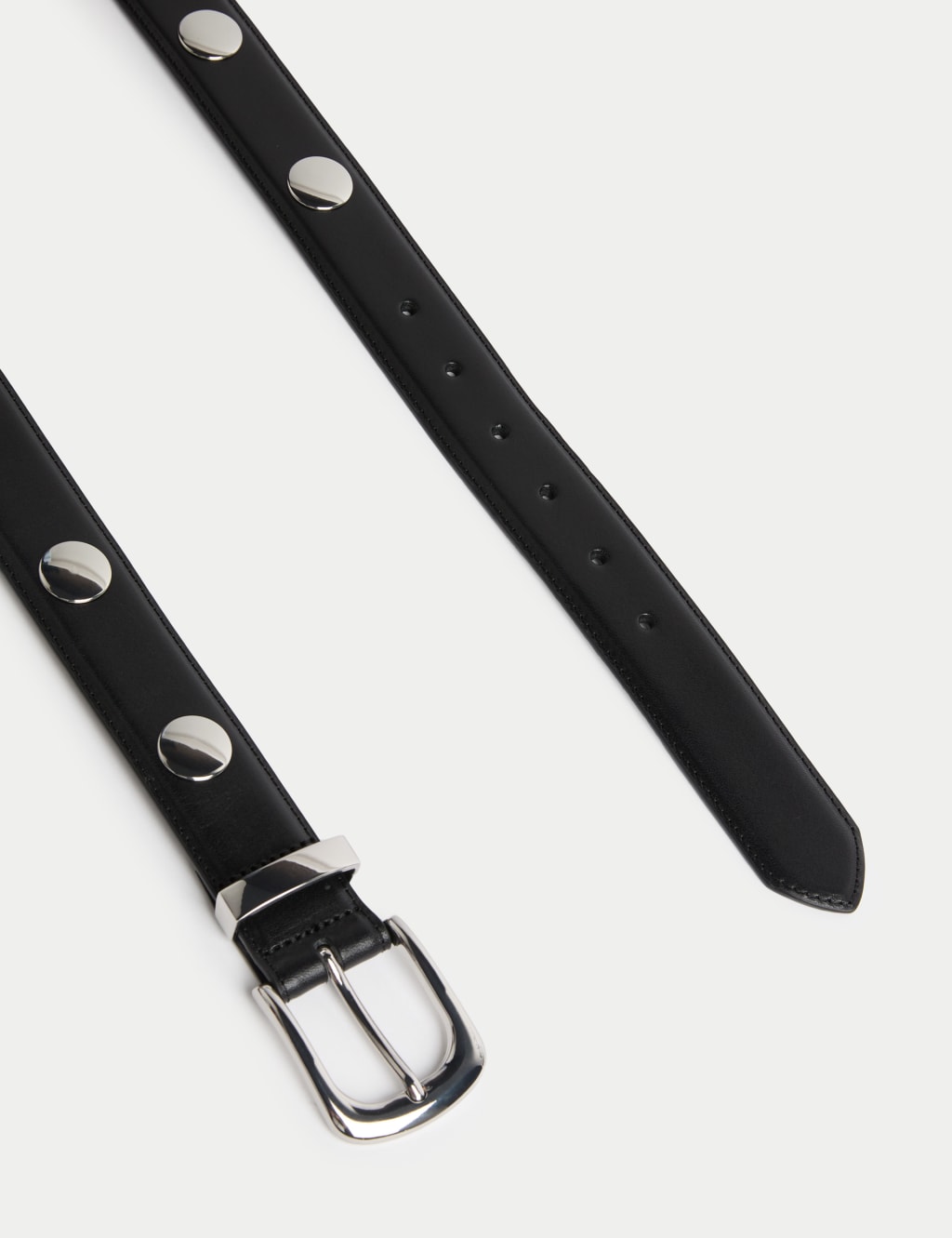 Black leather studded belt shop
