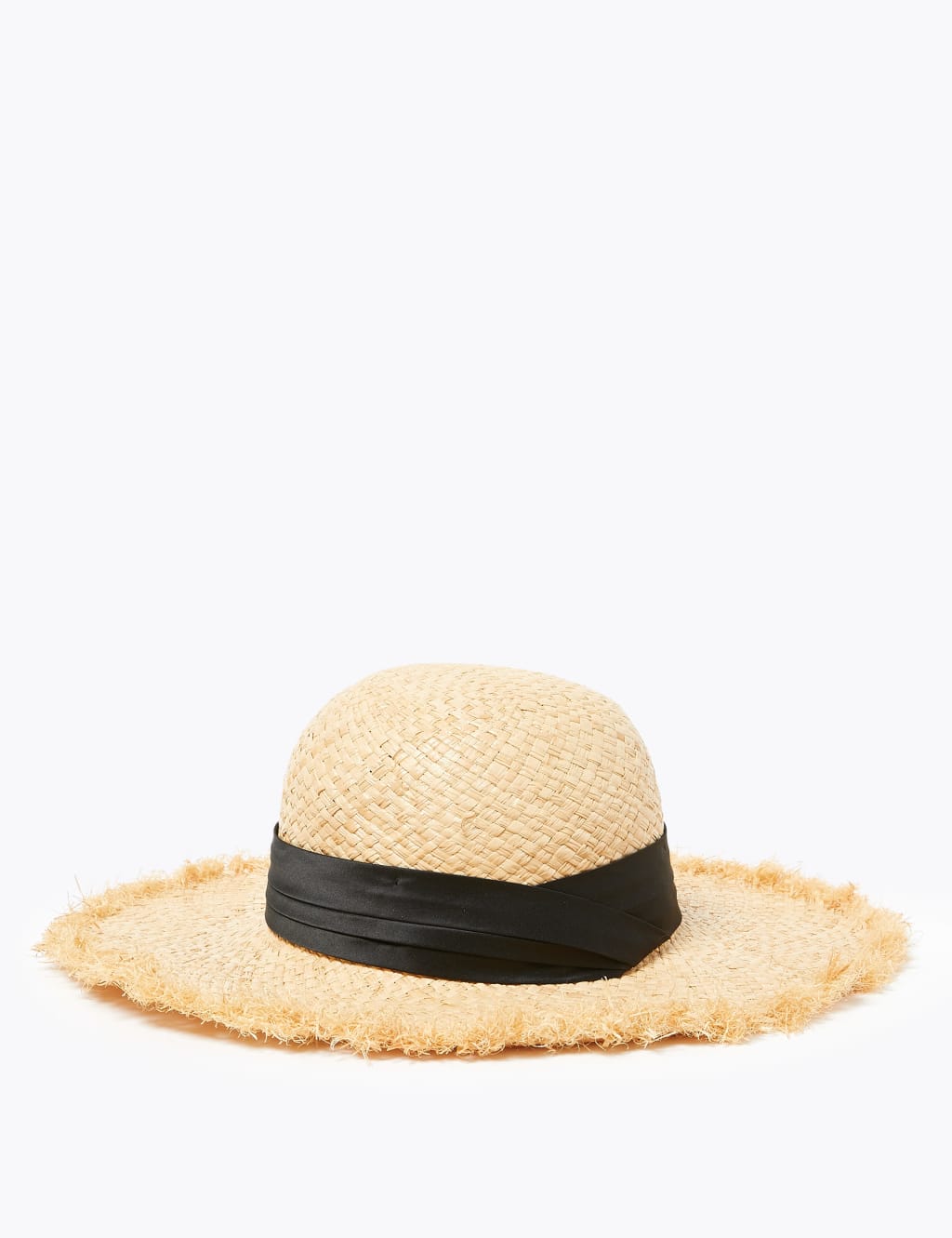 Straw Floppy Fedora Hat M S Collection M S