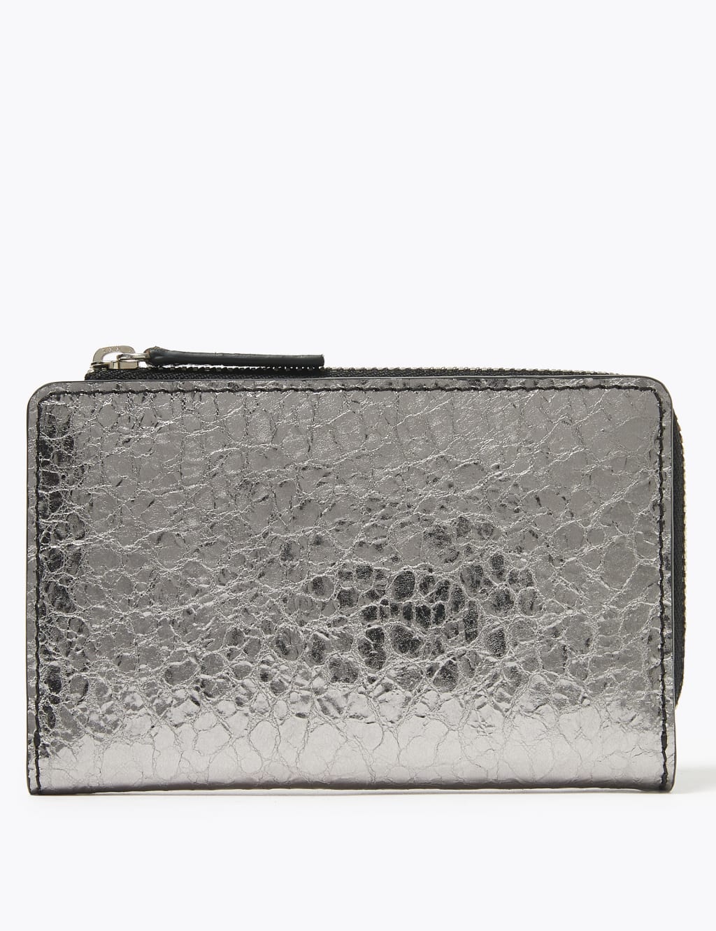 Large Metallic Leather Coin Purse M S Collection M S