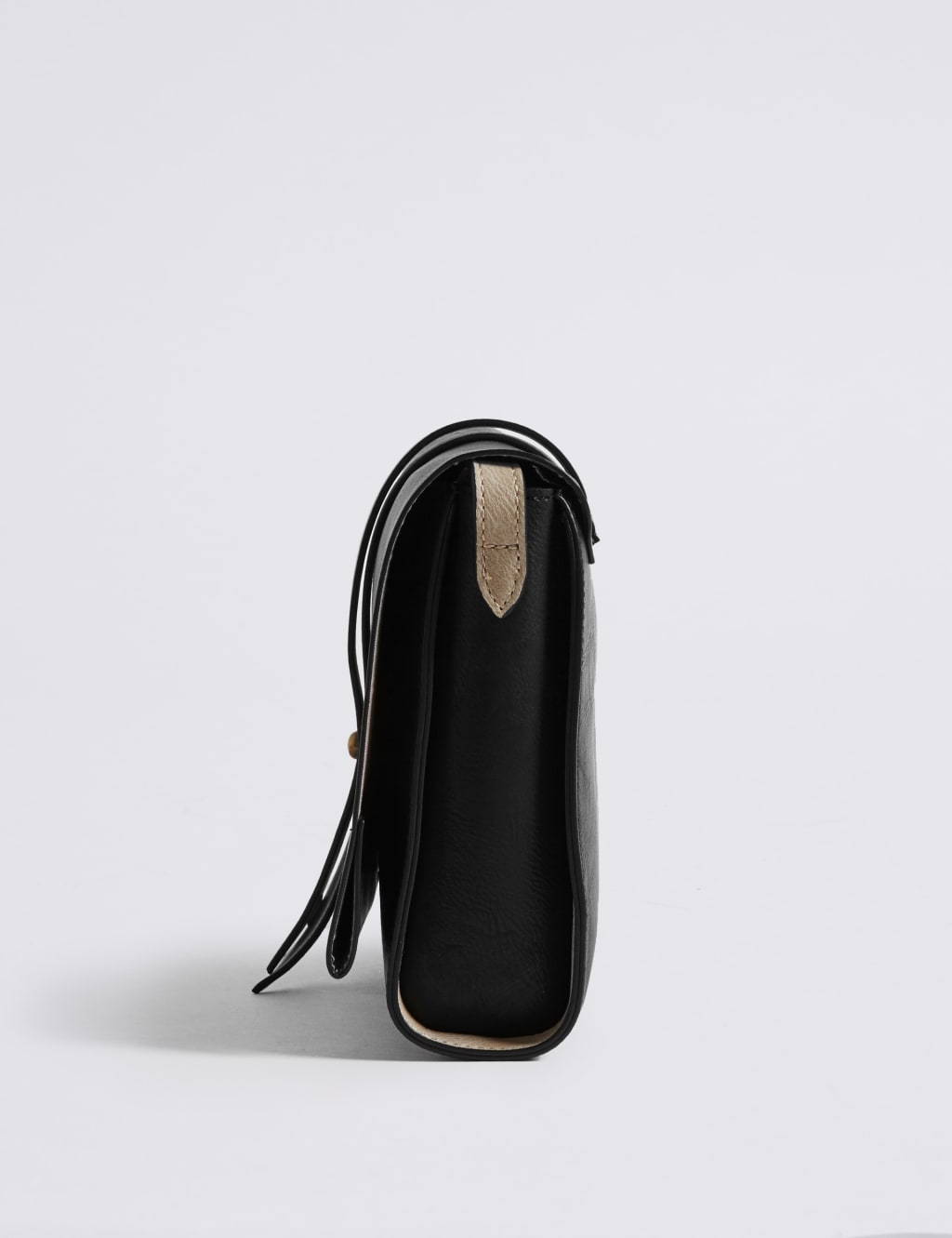 Faux Leather Stud Tab Cross Body Bag 3 of 5