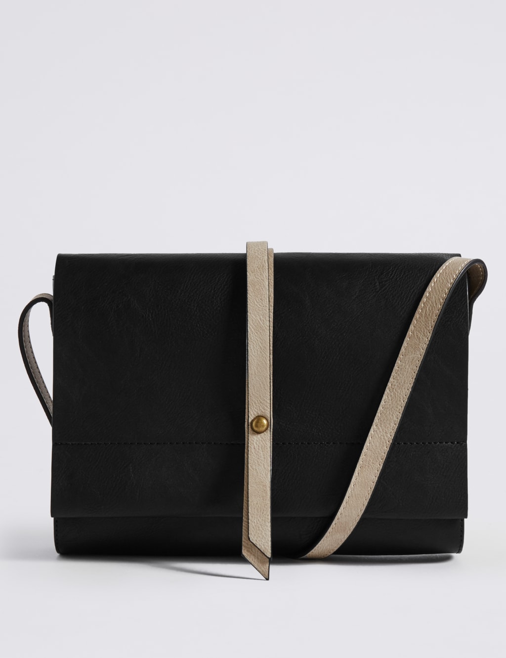 Faux Leather Stud Tab Cross Body Bag 2 of 5