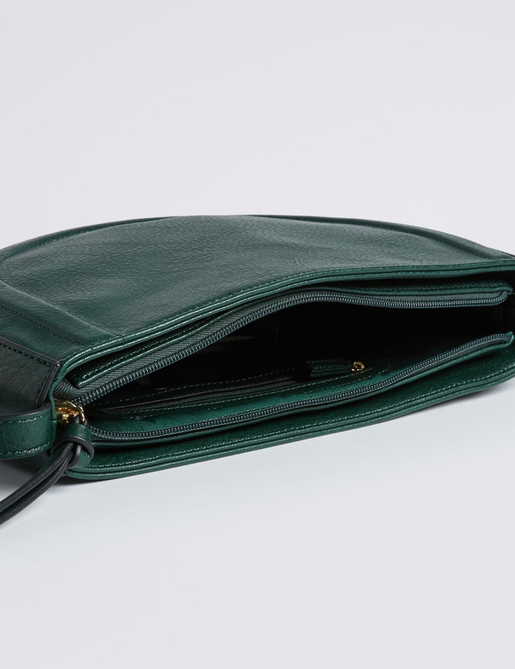 Faux Leather Half Moon Cross Body Bag 5 of 5