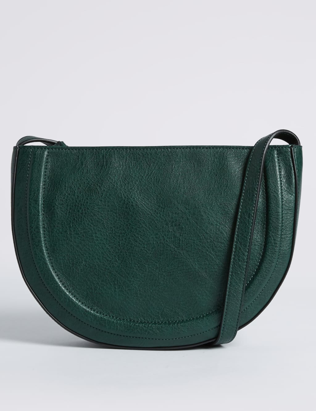 Faux Leather Half Moon Cross Body Bag 2 of 5
