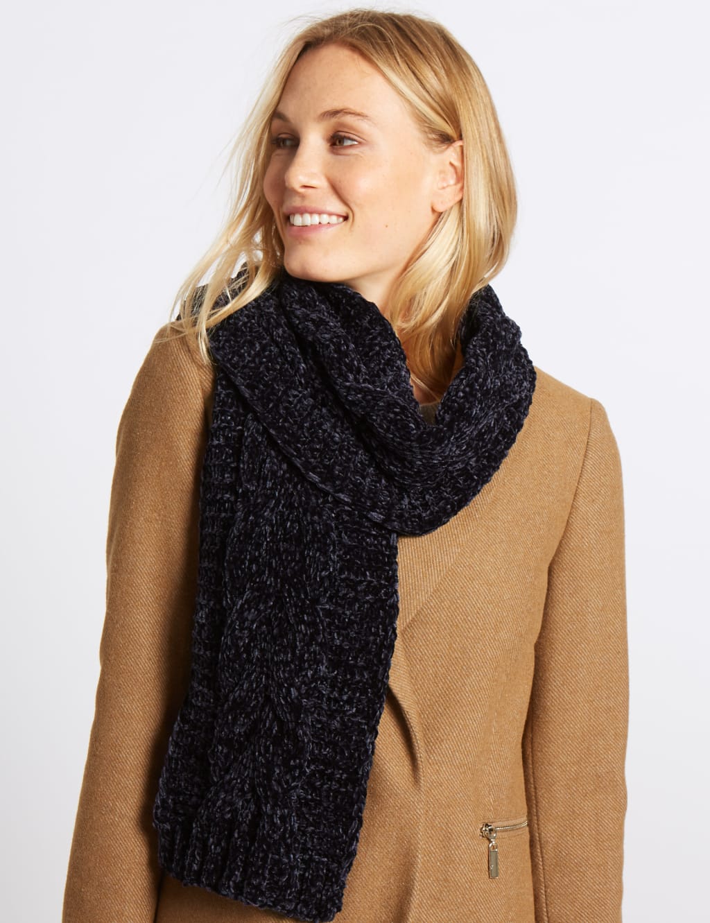 Cable Chenille Scarf 1 of 3