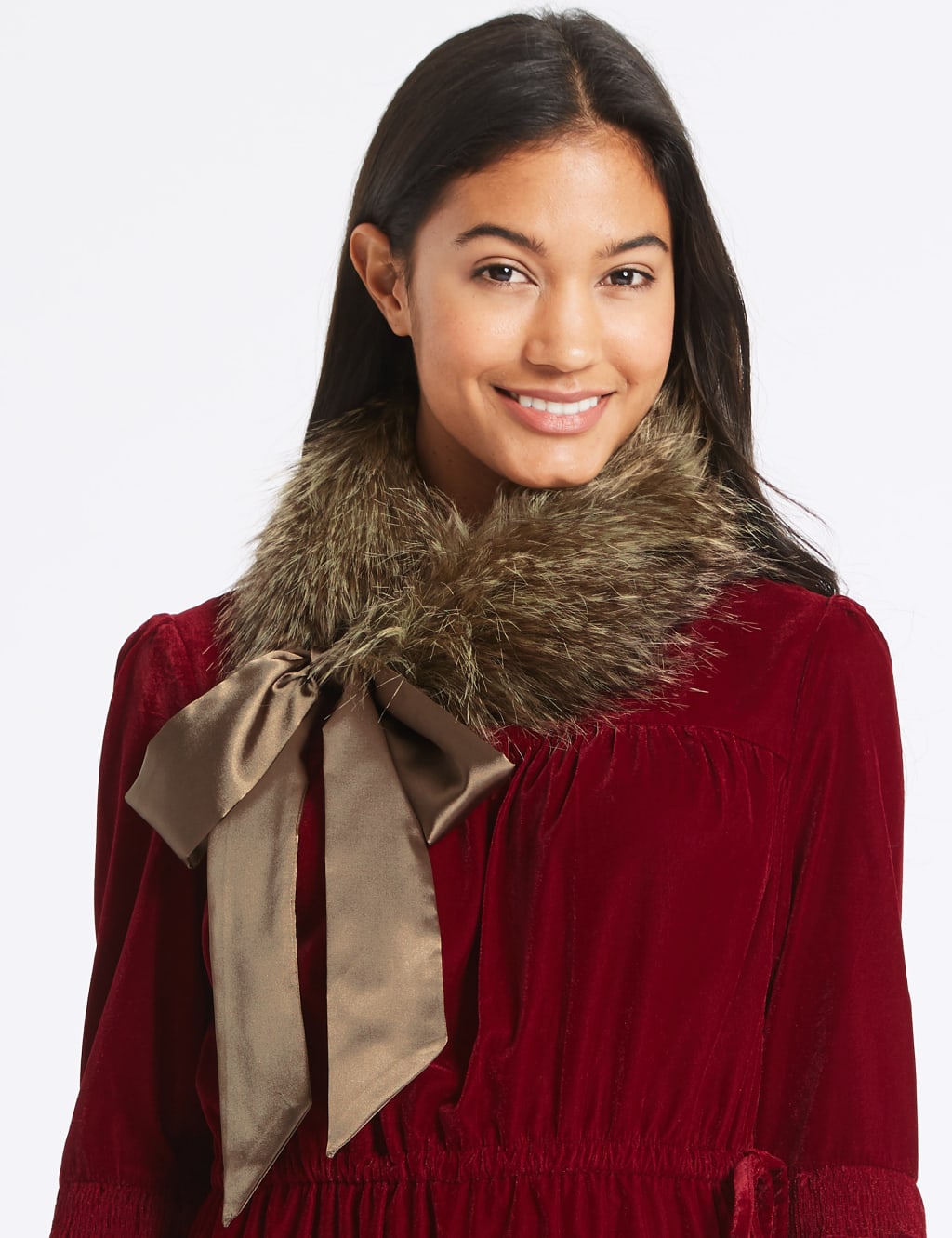 Faux Fur Tippet Scarf 1 of 3