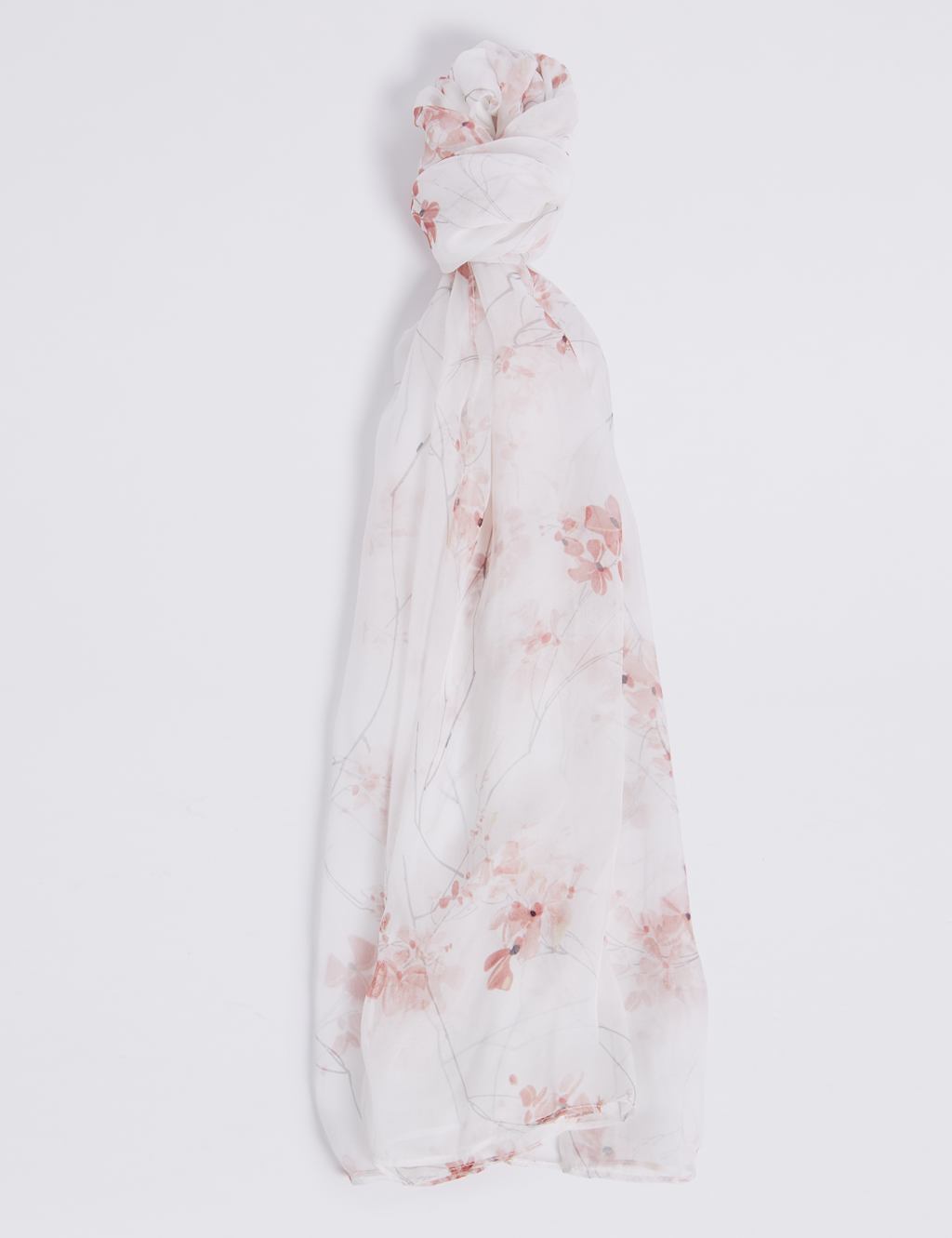Pure Silk Floral Print Scarf 1 of 3