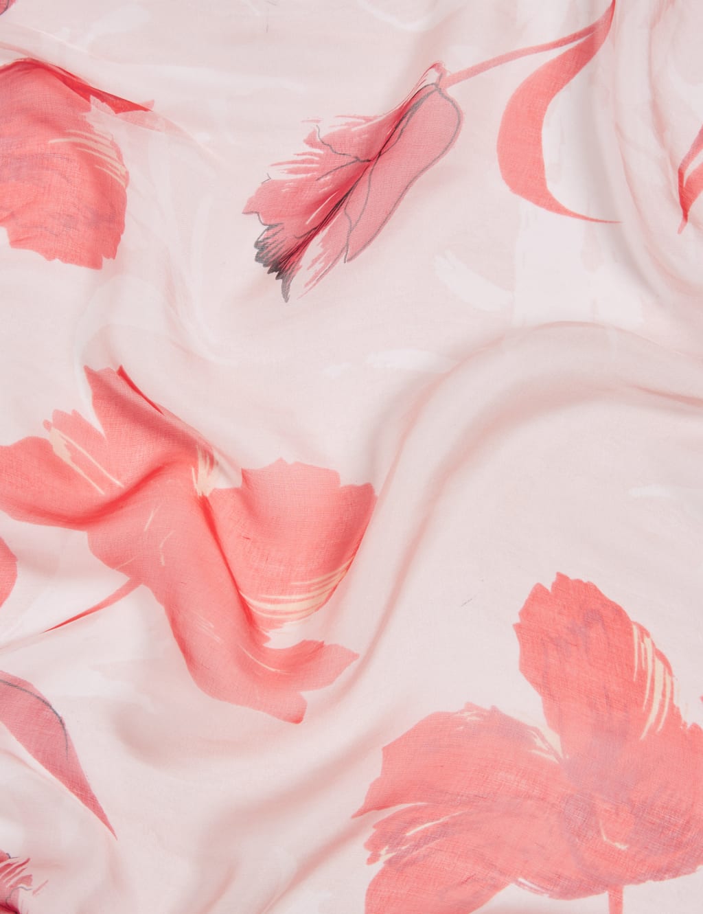 Pure Silk Floral Print Scarf 3 of 3