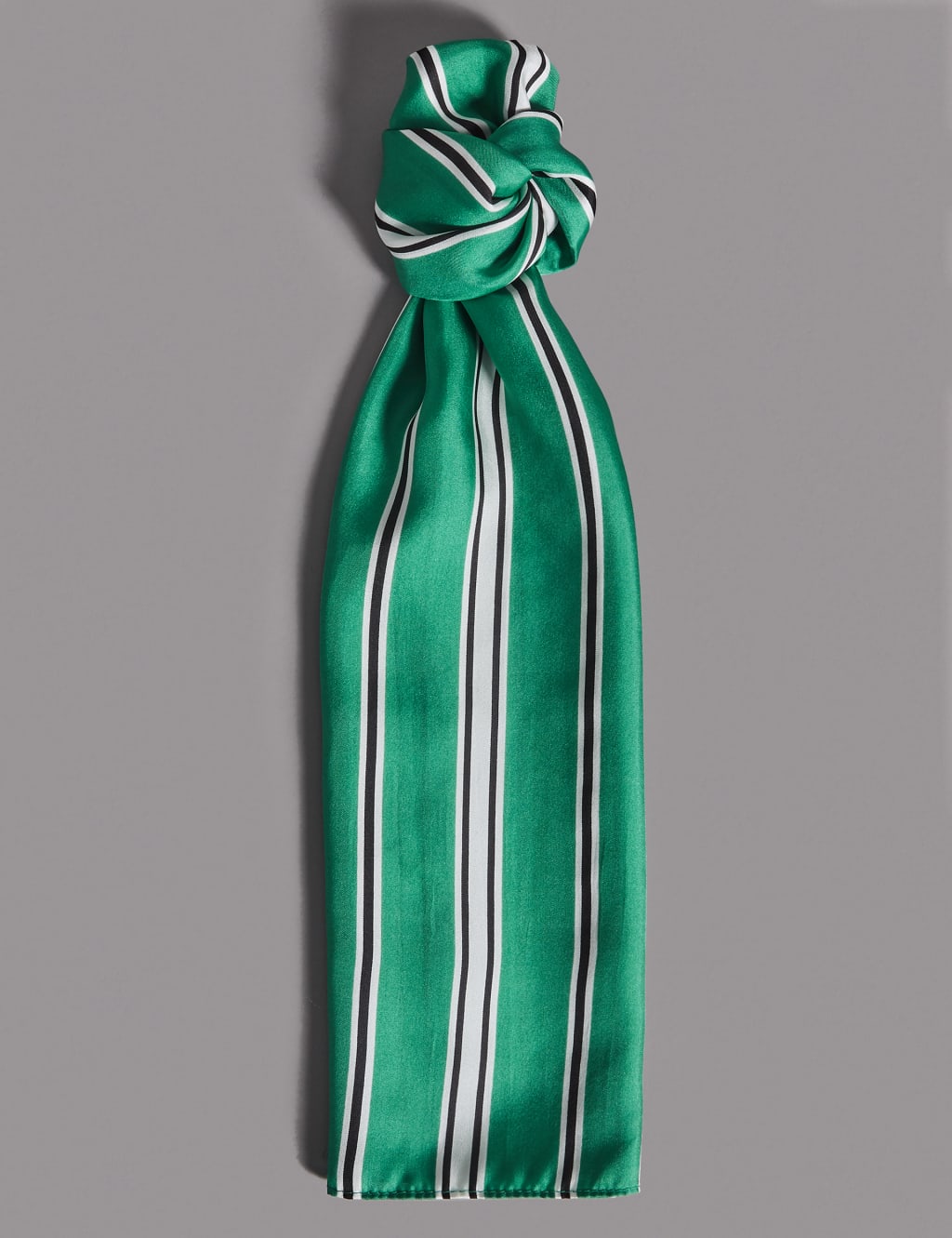 Pure Silk Striped Scarf 1 of 2
