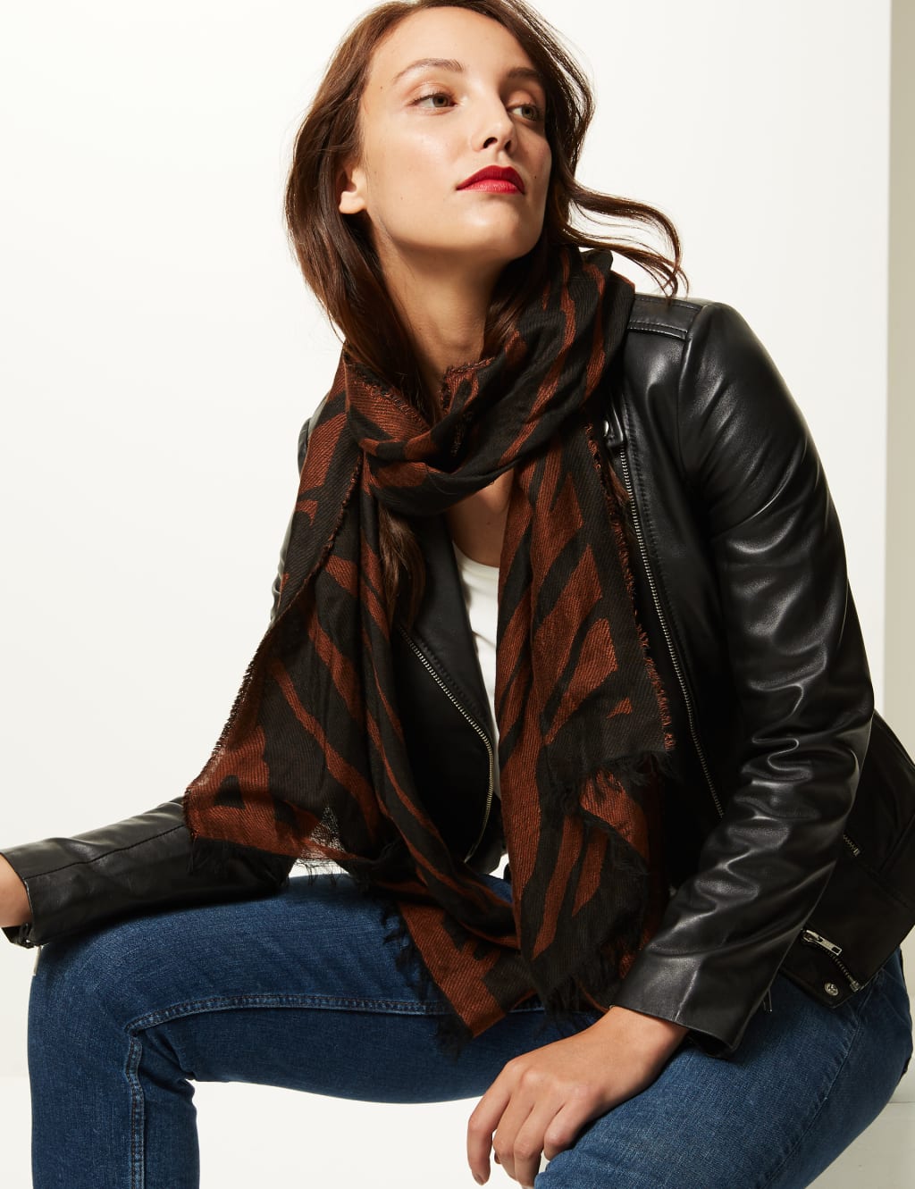 Animal Print Scarf 1 of 3
