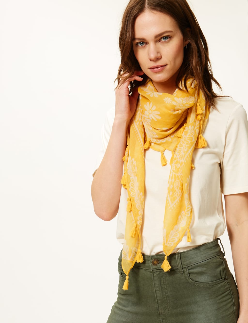 Printed Square Western Scarf 1 of 3