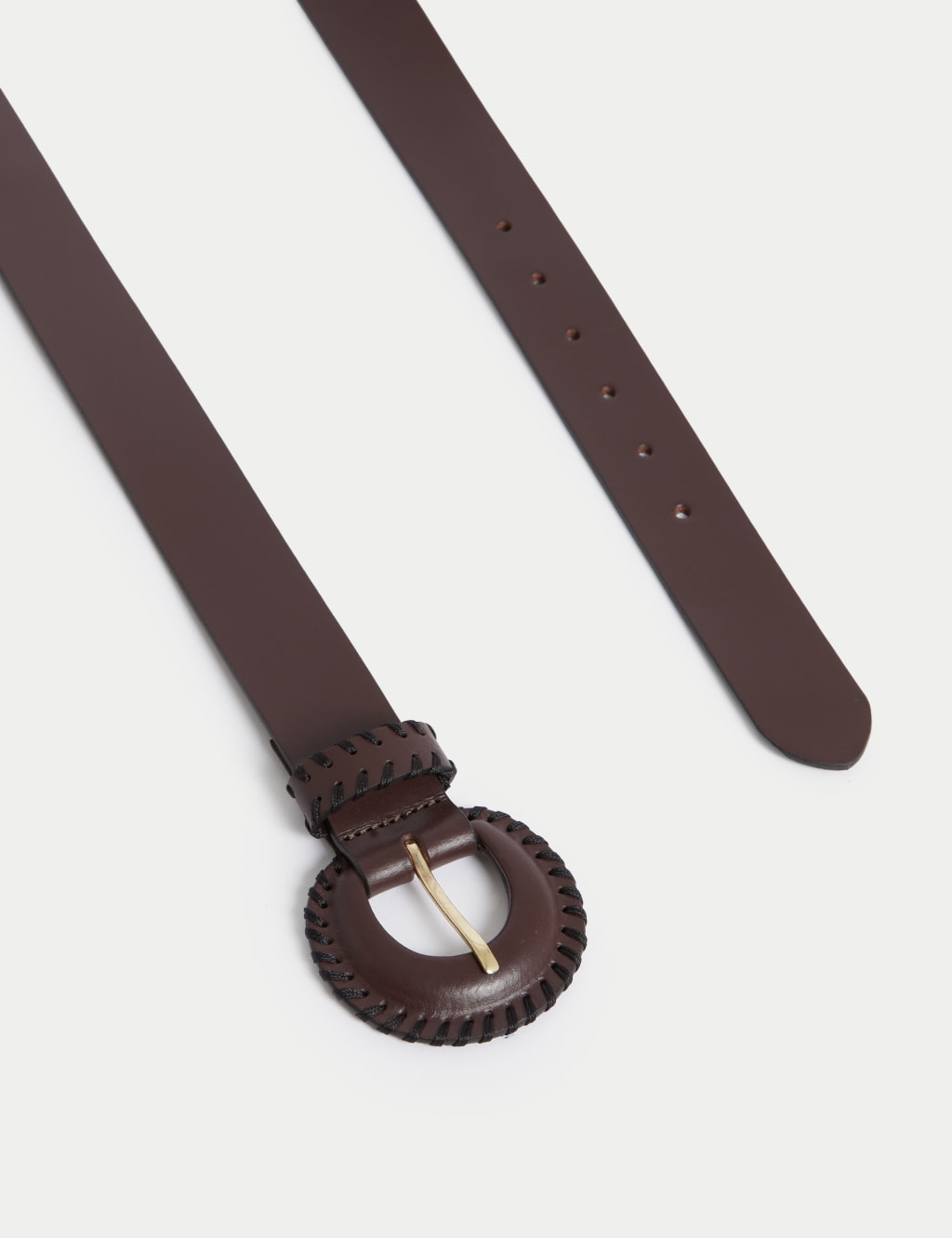 Leather Whipstitch Jeans Belt 2 of 2
