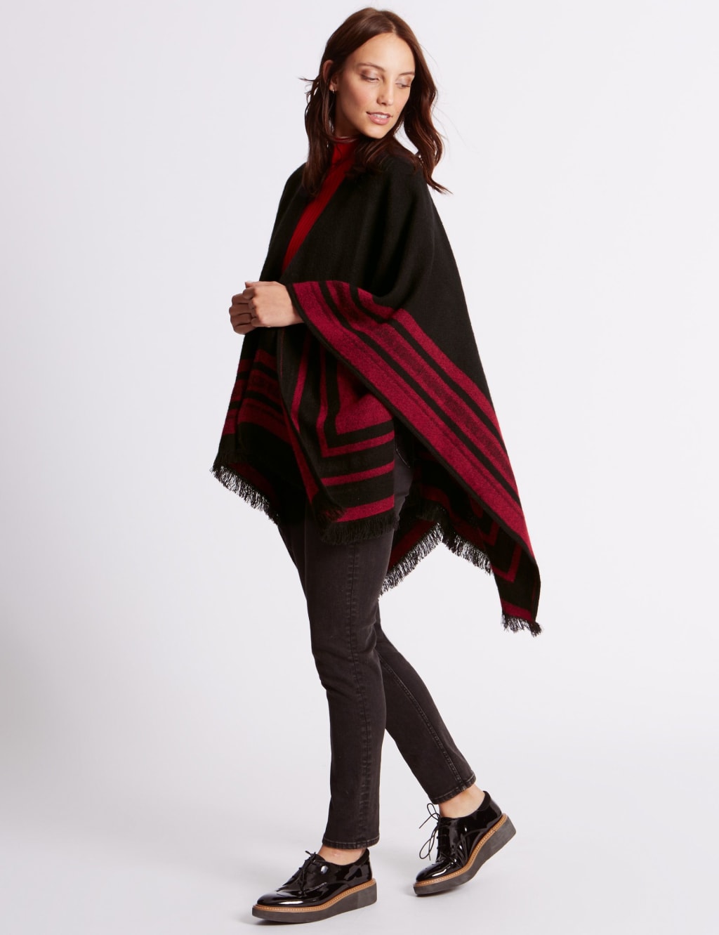 Striped Reversible Wrap 1 of 4