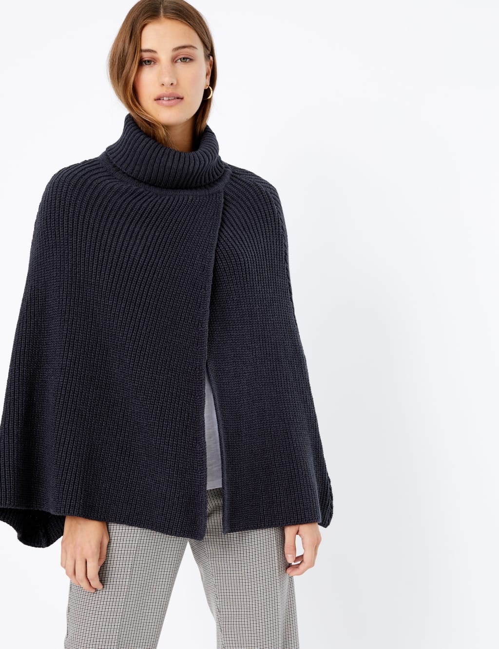 Marks and spencer poncho jumper cheap