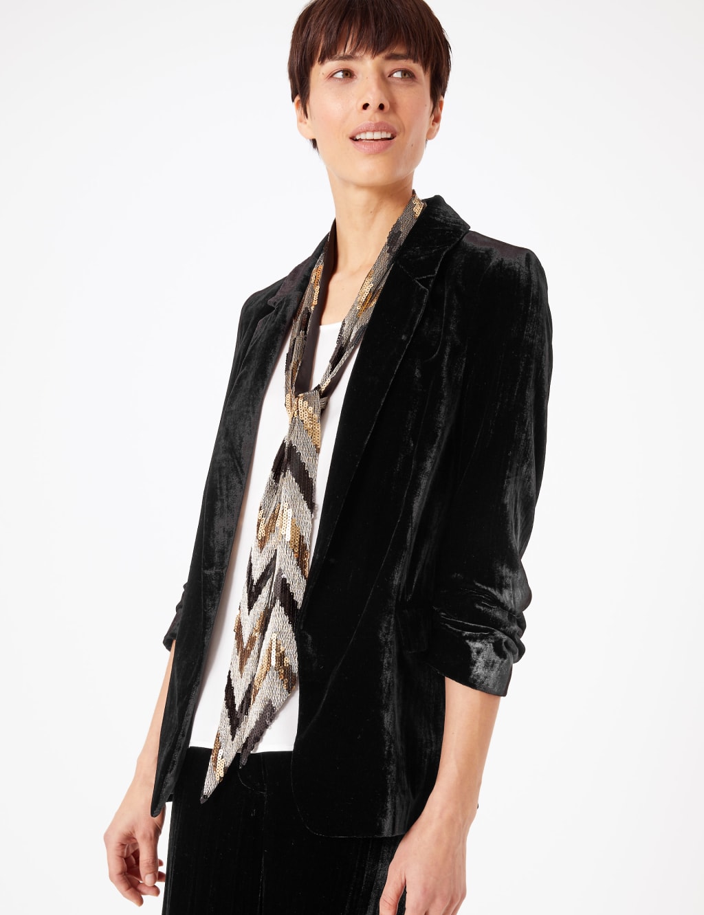 Skinny Sequin Scarf 1 of 3