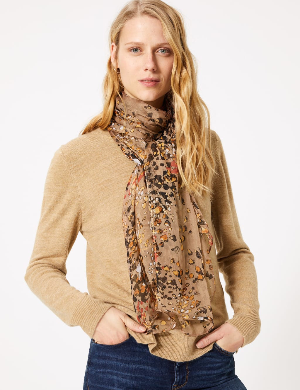 M&s silk scarves sales