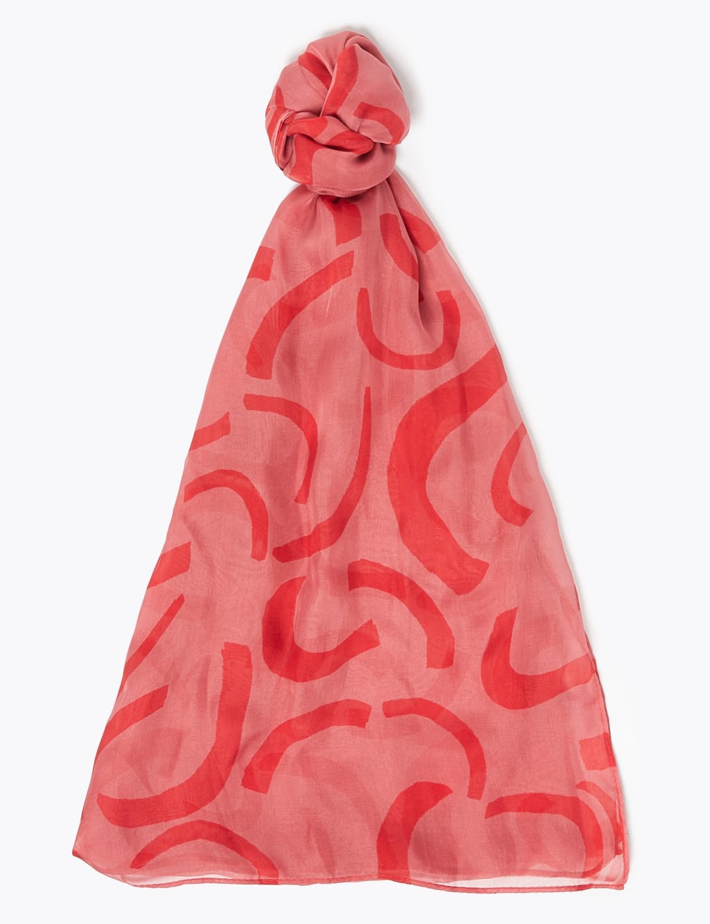 Pure Silk Squiggle Print Scarf 2 of 3