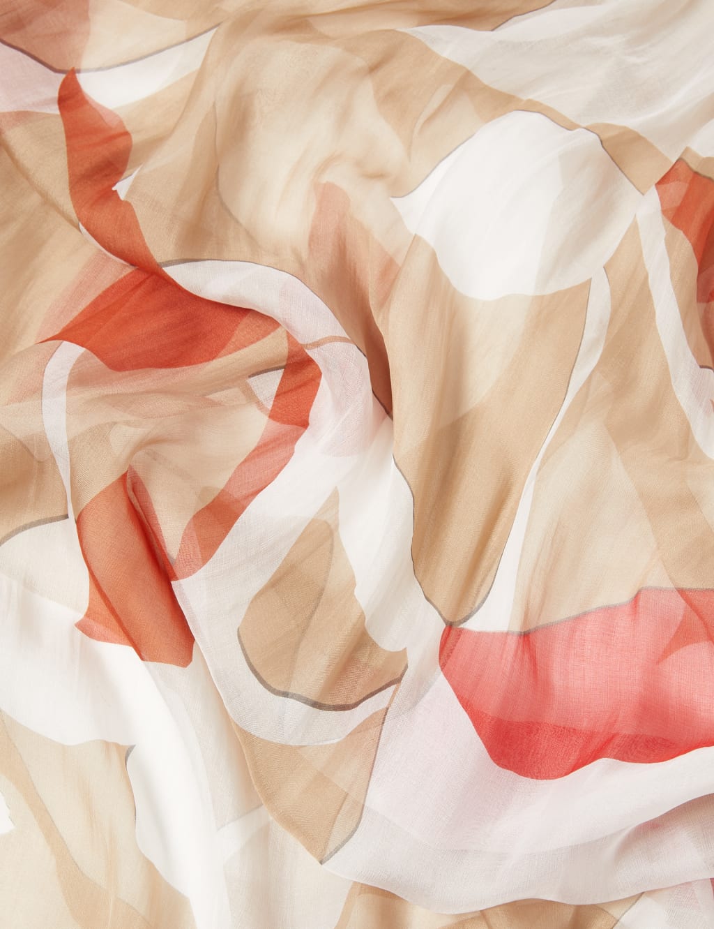 Pure Silk Floral Scarf 3 of 3