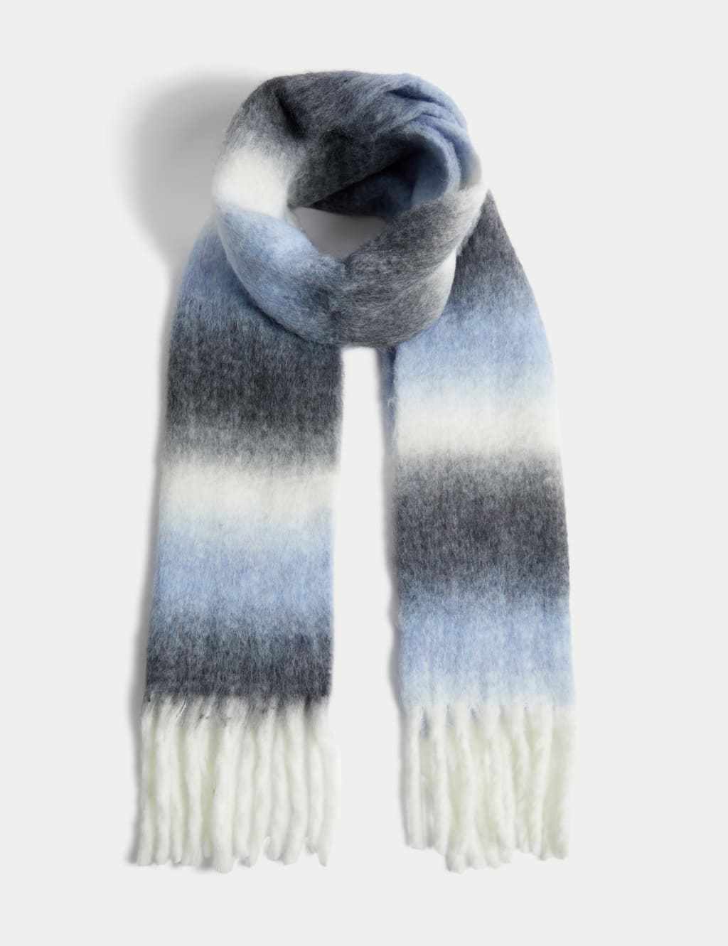 Striped Scarf with wool M S Collection M S