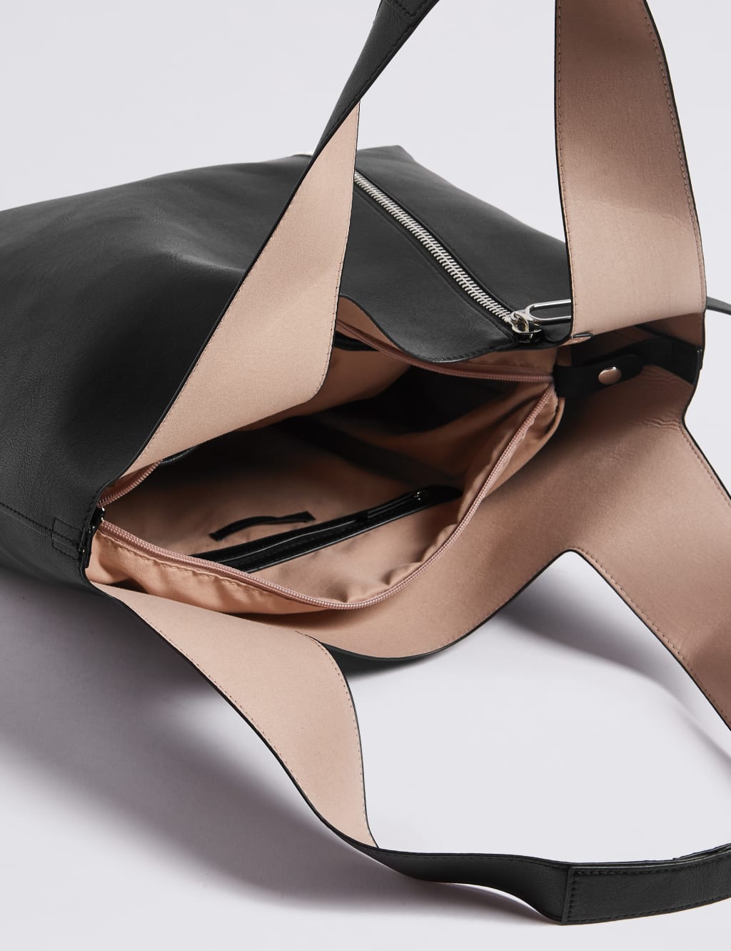 Faux Leather Hobo Bag M S Collection M S