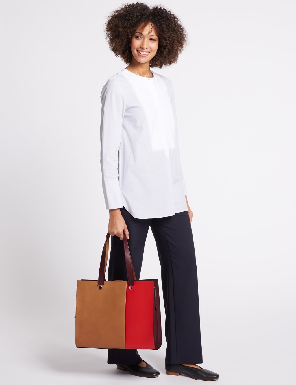 Faux Leather Laptop Tote Bag M S Collection M S
