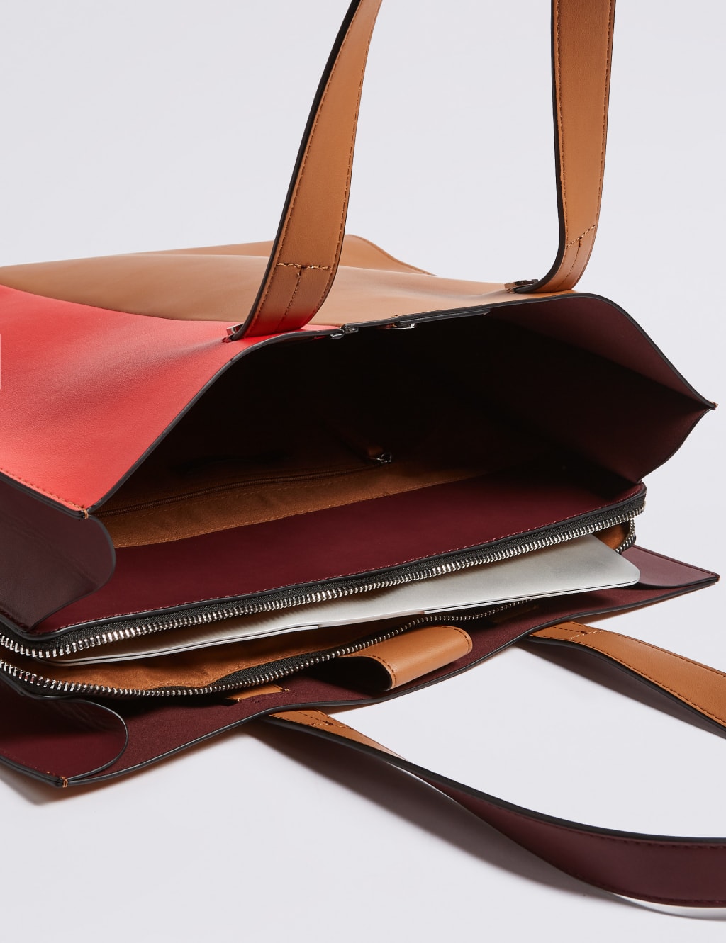 Faux Leather Laptop Tote Bag 5 of 5