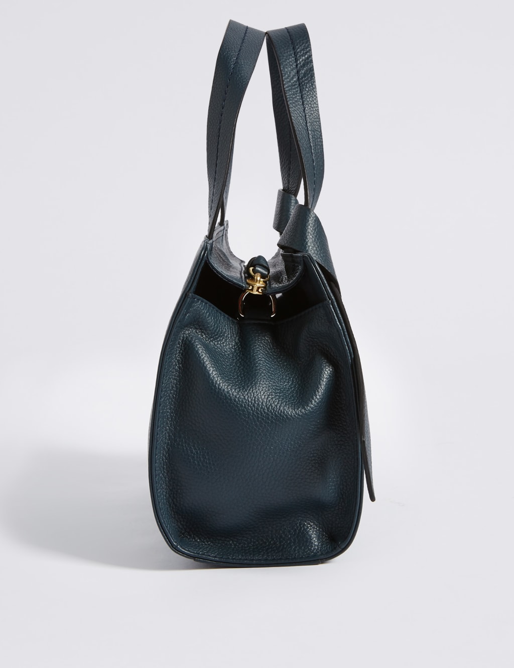 Leather Knot Detail Grab Tote Bag 3 of 5