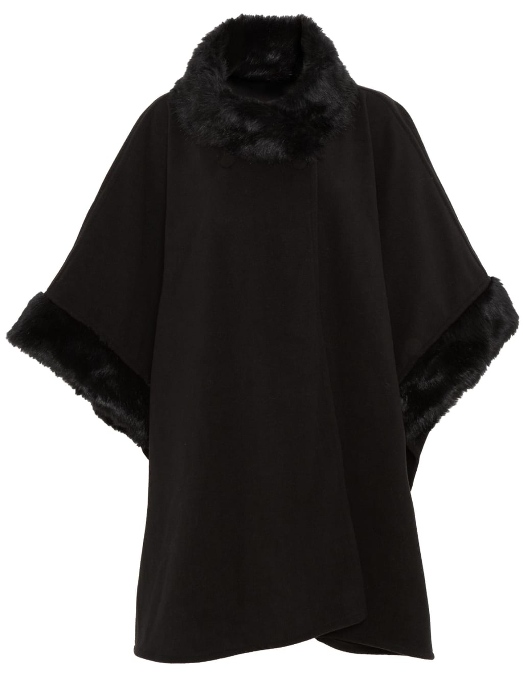 Faux Fur Collar Fleece Wrap 3 of 3